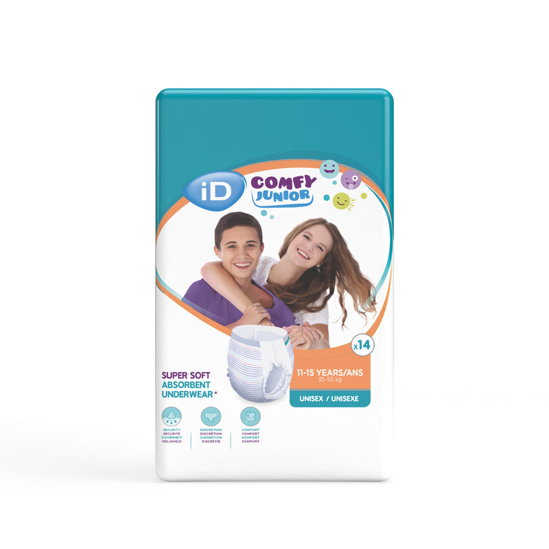iD Comfy Junior Pants 11-15 Years 35-55Kg (Packet 14)