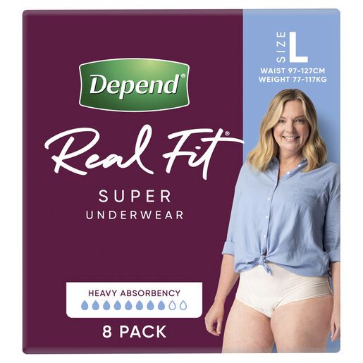 Depend® Real Fit Underwear Women Super (Packet 8)