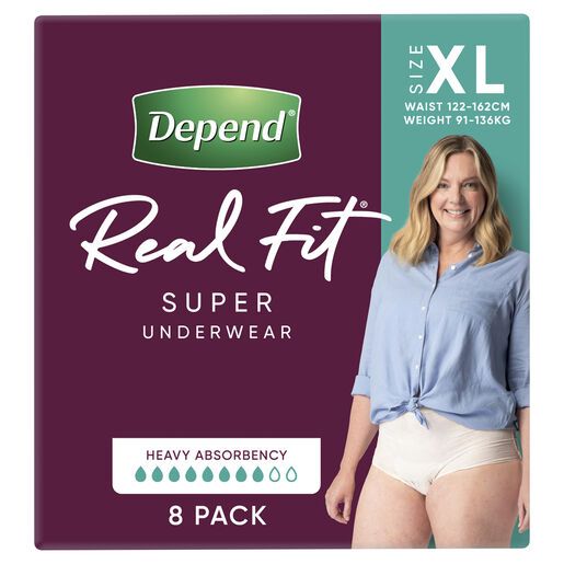 Depend® Real Fit Underwear Women Super (Packet 8)