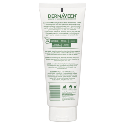 DermaVeen Extra Hydration Sheer Moisturising Cream 200gm