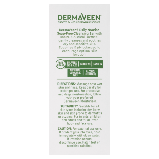 Dermaveen Soap Free Cleansing Bar 115g