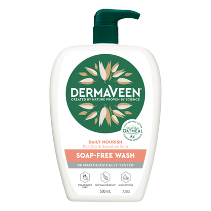 DermaVeen Daily Nourish Soap Free Wash  500ml