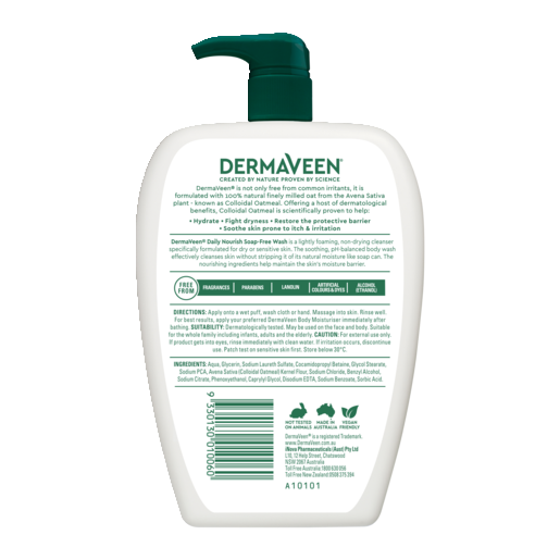 DermaVeen Daily Nourish Soap Free Wash  500ml