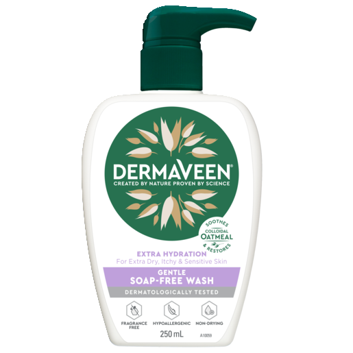 DermaVeen Extra Hydration Gentle Soap Free Wash 250ml