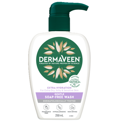 DermaVeen Extra Hydration Gentle Soap Free Wash 250ml