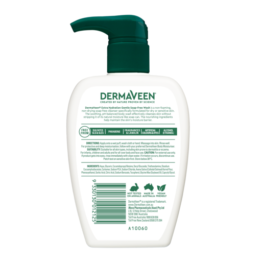 DermaVeen Extra Hydration Gentle Soap Free Wash 250ml