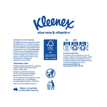 Kleenex Aloe Vera & Vitamin E Tissues 3 Ply