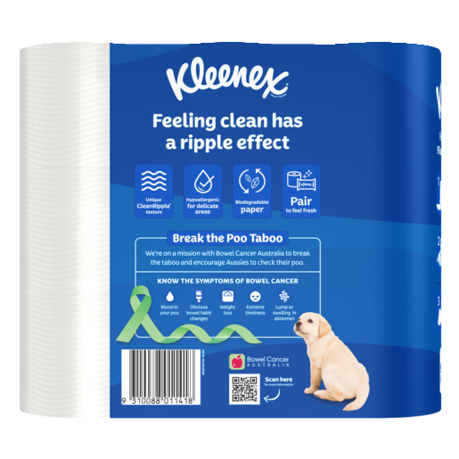 Kleenex Complete Clean White Toilet Paper (Pack 18)