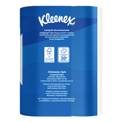 Kleenex Complete Clean White Toilet Paper (Pack 18)