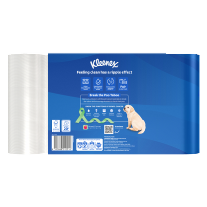 Kleenex Complete Clean White Toilet Paper (Pack 45)