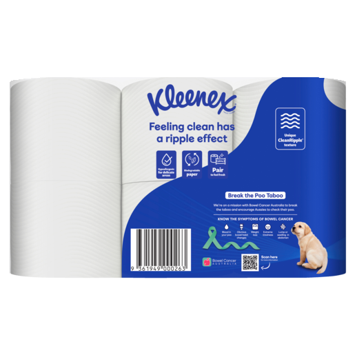 Kleenex Complete Clean White Toilet Paper (Pack 12)