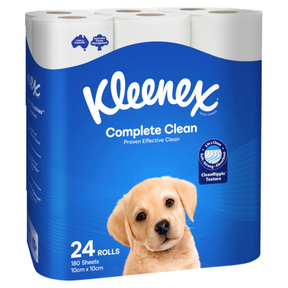 Kleenex Complete Clean White Toilet Paper (Pack 24)