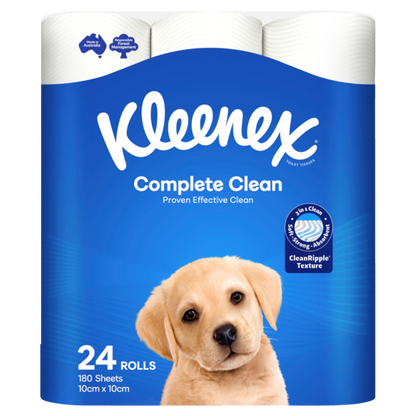 Kleenex Complete Clean White Toilet Paper (Pack 24)