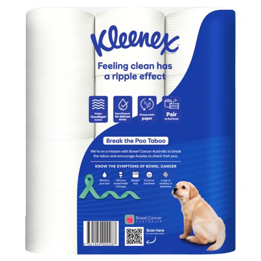 Kleenex Complete Clean White Toilet Paper (Pack 24)