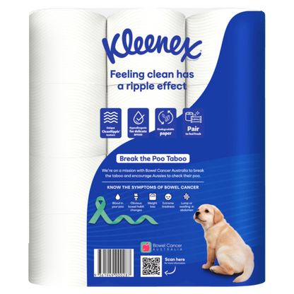 Kleenex Complete Clean White Toilet Paper (Pack 24)