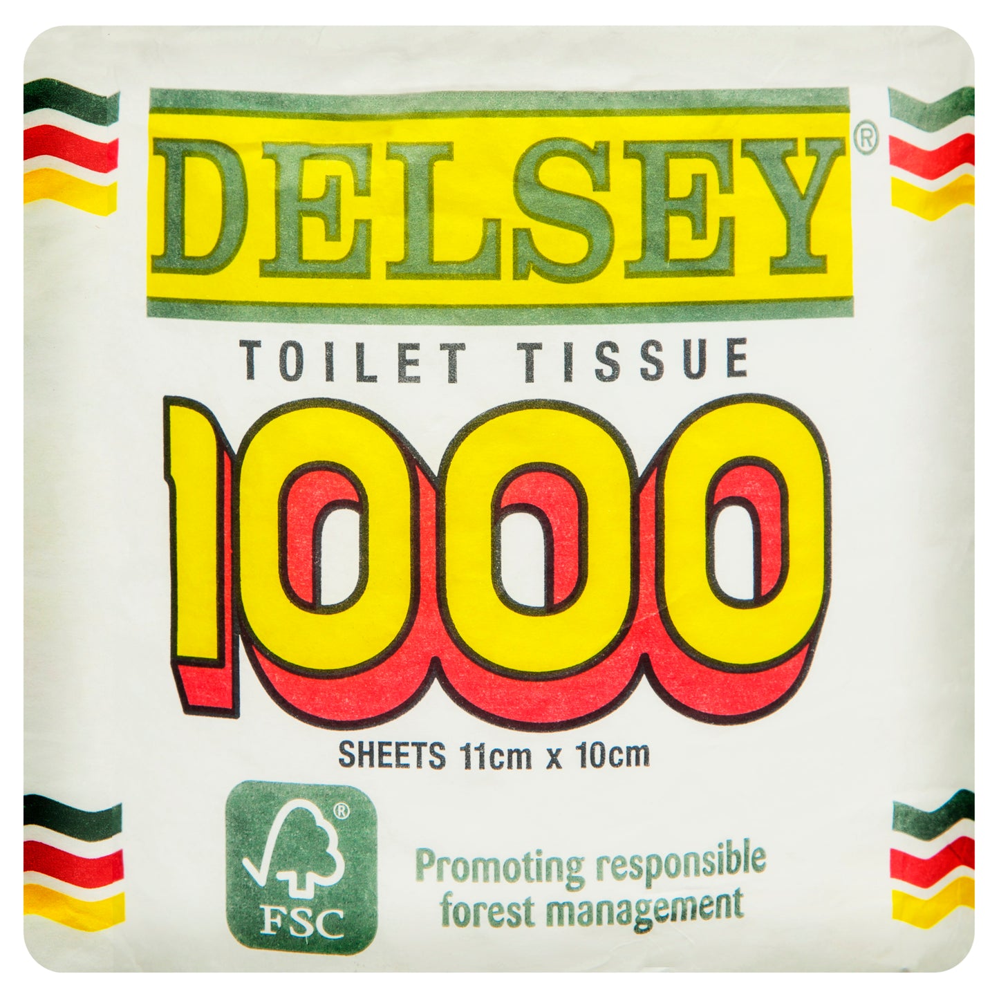 Delsey Bleached Toilet Tissue 1000 Sheets (11cmx10 cm)