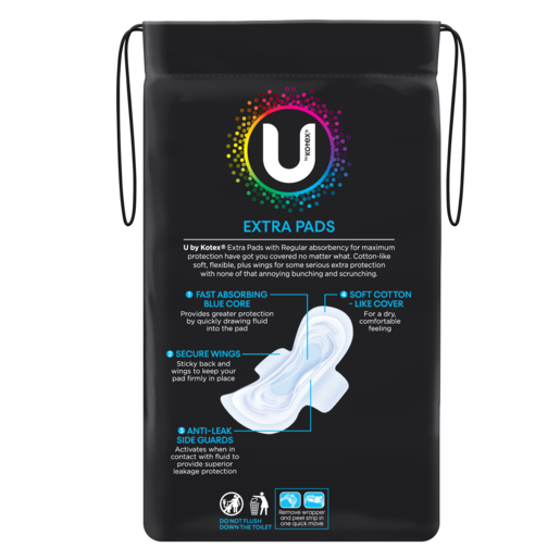 U By Kotex Maxi Pads Regular Wings