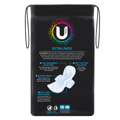 U By Kotex Maxi Pads Regular Wings