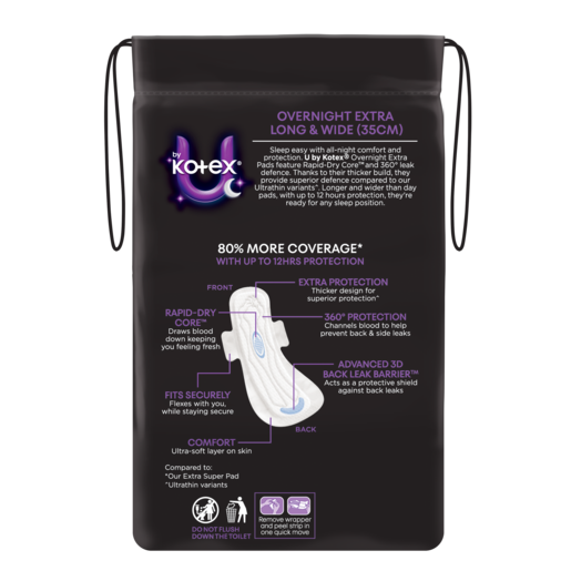 U By Kotex Maxi Pads Overnight Long