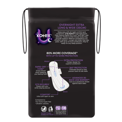 U By Kotex Maxi Pads Overnight Long