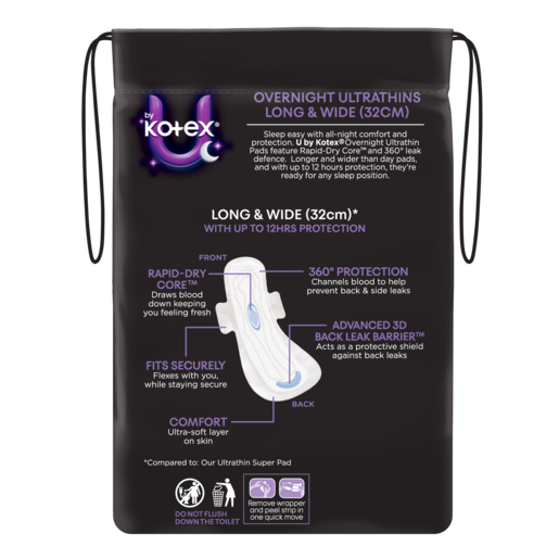U By Kotex Ultrathins Overnight Wings