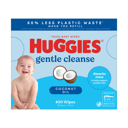 Huggies Coconut Baby Wipes (Box 400)