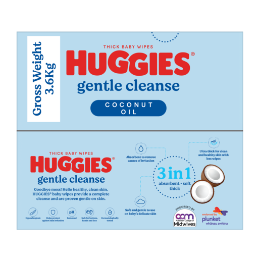 Huggies Coconut Baby Wipes (Box 400)