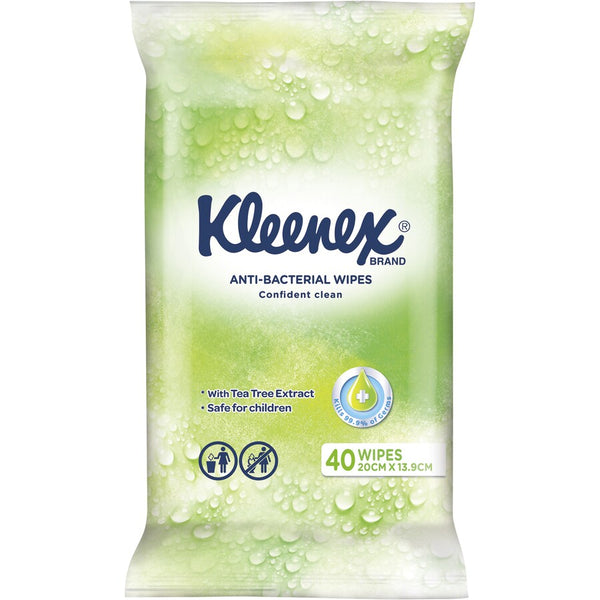 KLEENEXWET WIPES ANTIBACTERIAL 40 Topcat Healthcare
