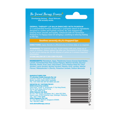 Dermal Therapy Lip Balm Paw Paw 10gm