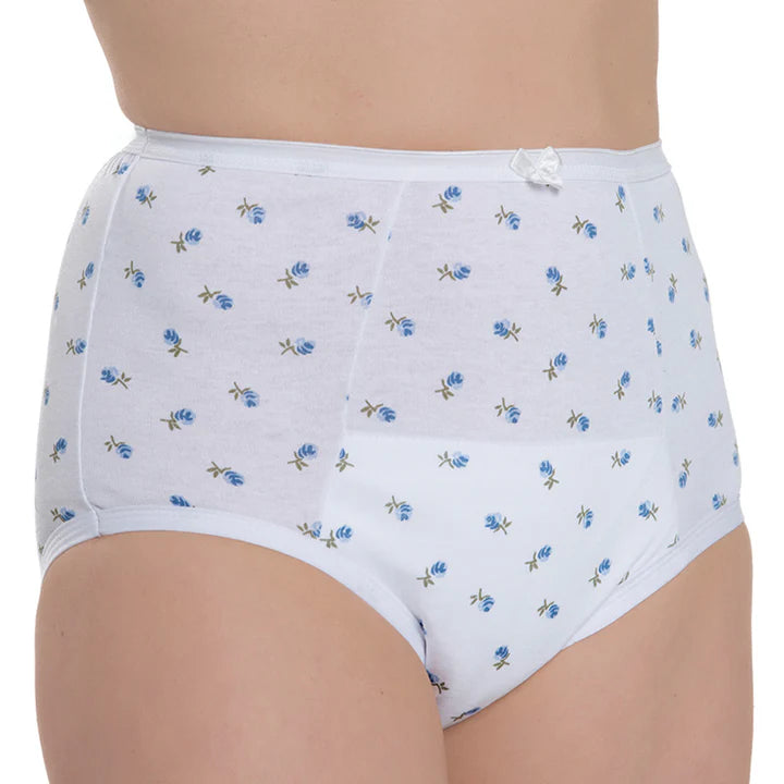 Buddies Safety Women's Brief High Waisted Floral 350ml