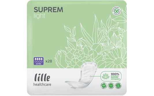 Lille Suprem Light Small Shaped Pads-Extra 600ml (Packet 28)