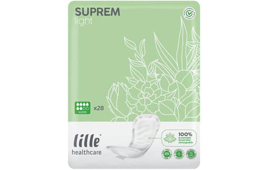 Lille Suprem Light Small Shaped Pads-Super 830ml (Packet 28)