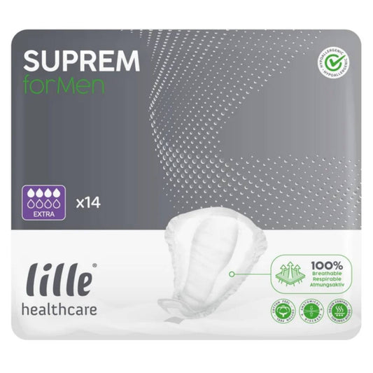 Lille Suprem for Men Large Shaped Pads-Extra 650ml (Packet 14)