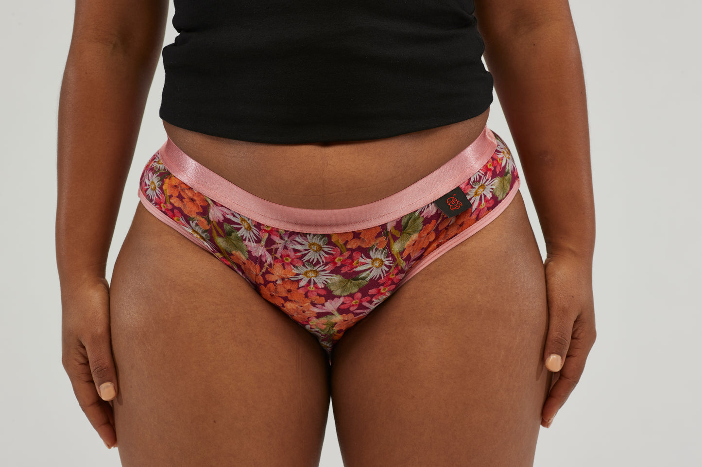 Staydry Ladies Continence Bikini Briefs - Floral