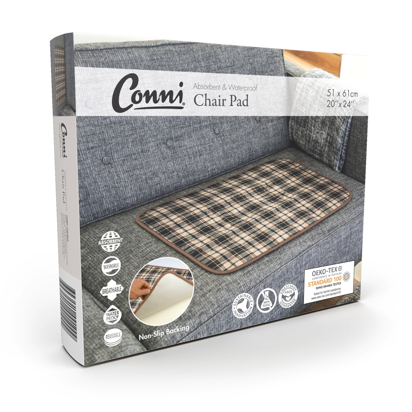 Conni Chair Pad Large - Tartan