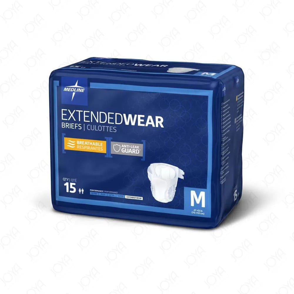 Medline Extended Wear Brief Wrap Medium (Packet 15)