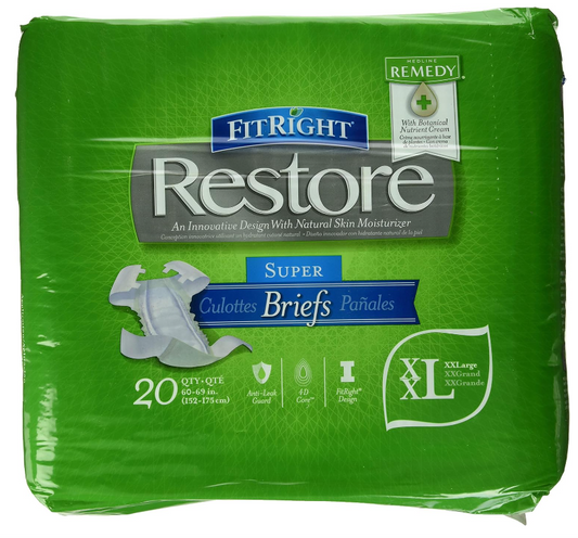 Medline FitRight Restore Brief Wrap XXL Green (Carton 80)