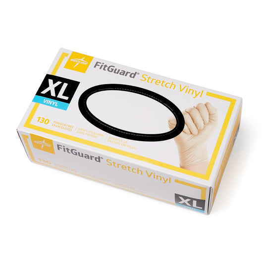 Medline Glove Exam Stretch Vinyl PF LF XL (Box 100)