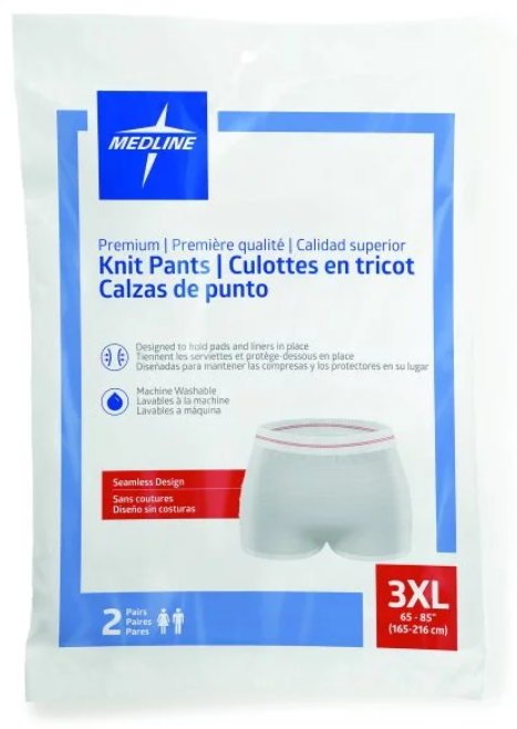 Medline Premium Knit Pants XXXL Red (Packet 25)