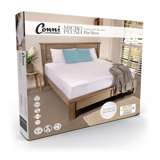 Conni Micro-Plush Waterproof Flat Sheet