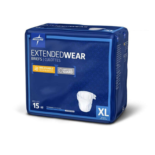 Medline Extended Wear Brief Wrap XL (Packet 15)