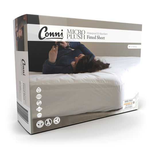 Conni Micro-Plush - King Waterproof Fitted Sheet