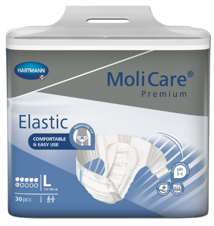 MoliCare® Premium Elastic - Large 115-145cm 6 Drops 2349ml (Packet 30)