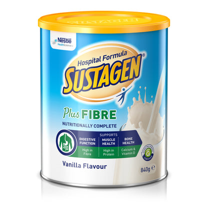 Sustagen Hospital Formula Plus Fibre Vanilla 840gm Can