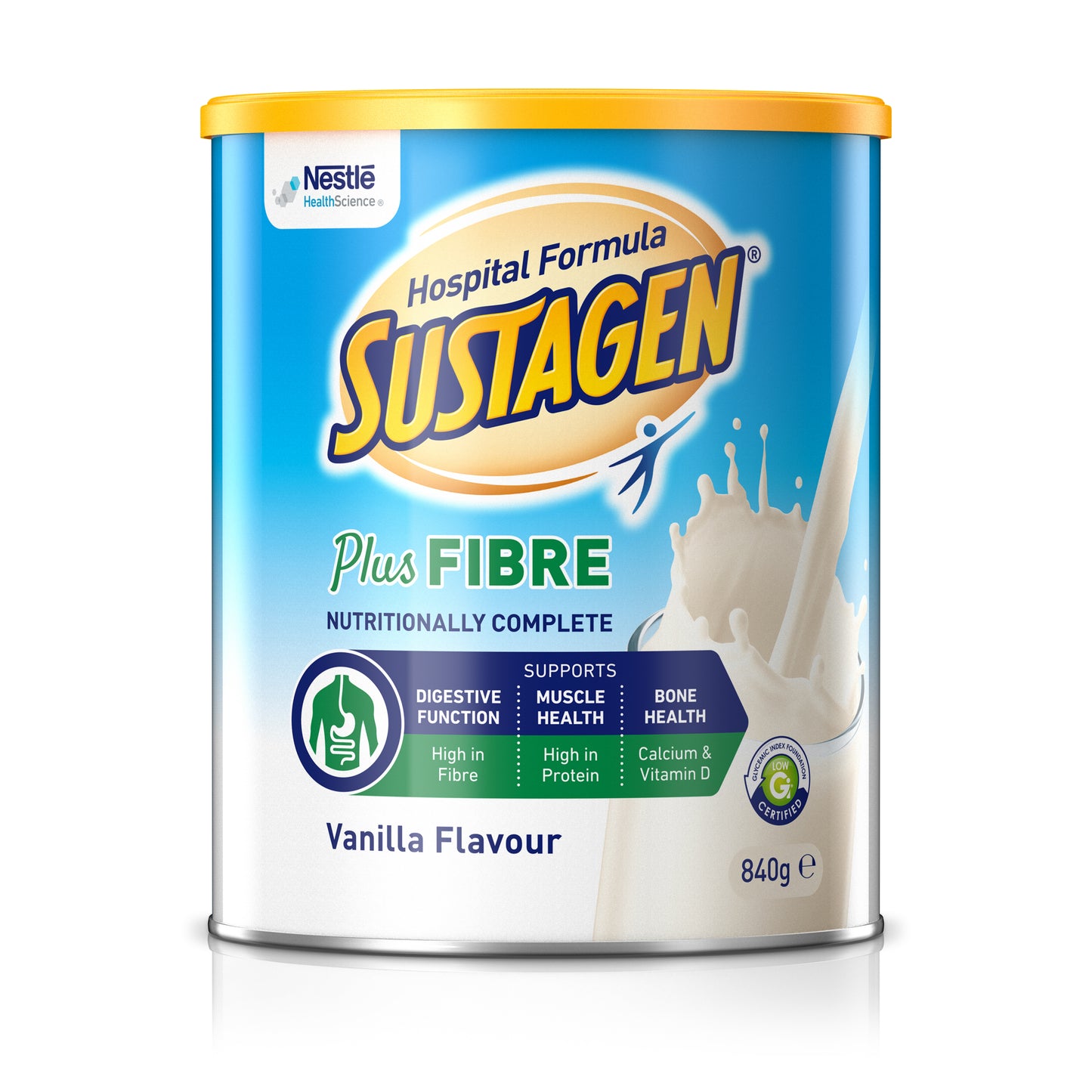 Sustagen Hospital Formula Plus Fibre Vanilla 840gm Can