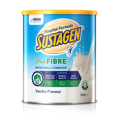 Sustagen Hospital Formula Plus Fibre Vanilla 840gm Can
