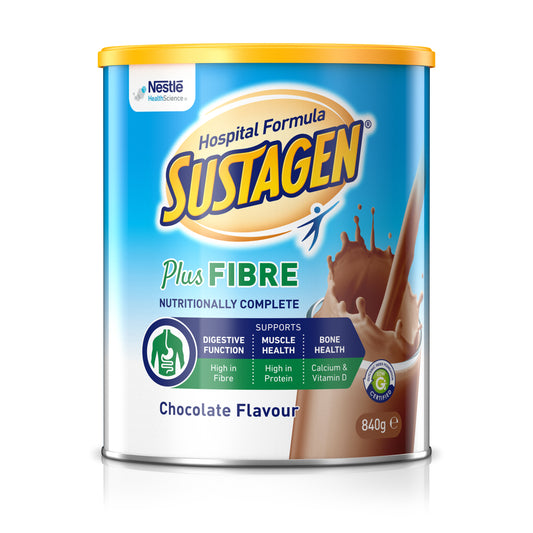 Sustagen Hospital Formula Plus Fibre Chocolate 840gm Can