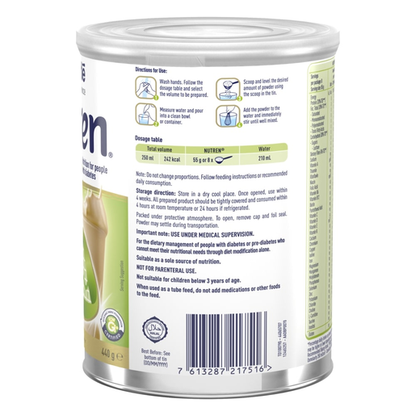 Nutren Diabetes Vanilla Shake Powder 440g Can