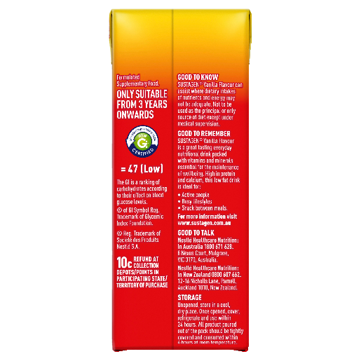 Sustagen Liquid Tetra Pack Vanilla 250ml