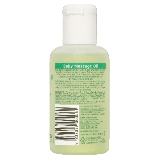 Gaia Natural Baby Massage Oil 125ml
